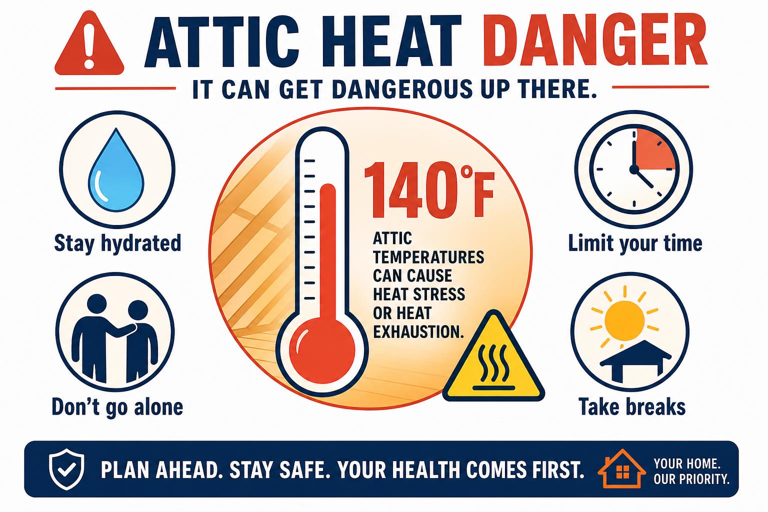 Attic safety tips for homeowners during hot weather
