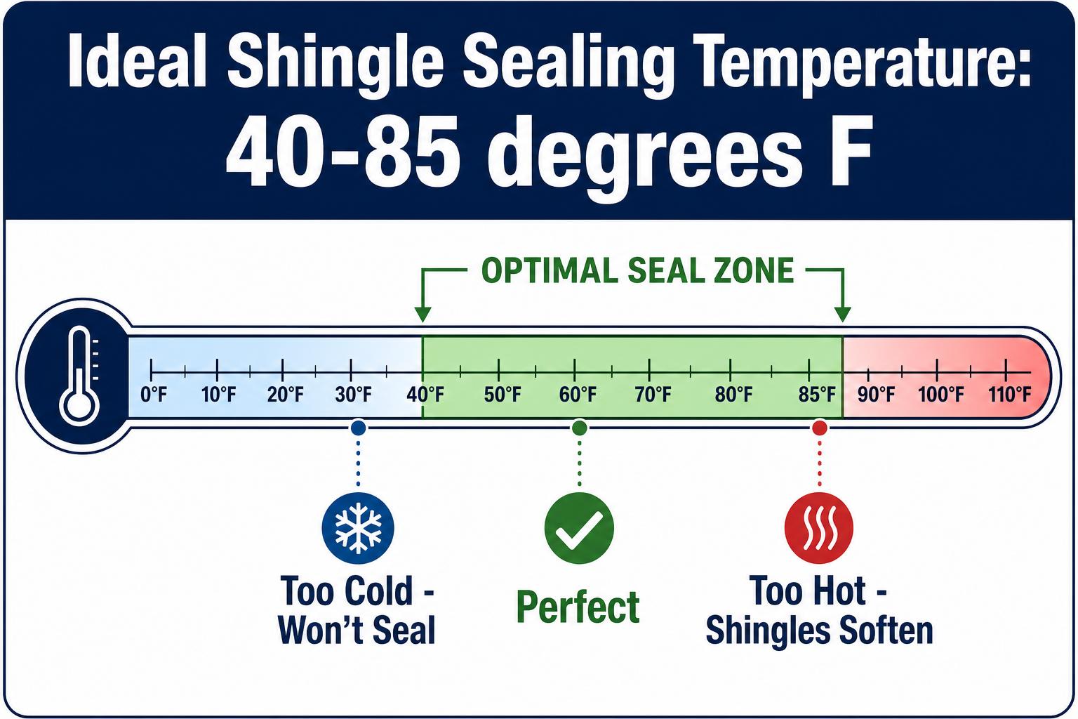 Roof replacement temperature zone chart