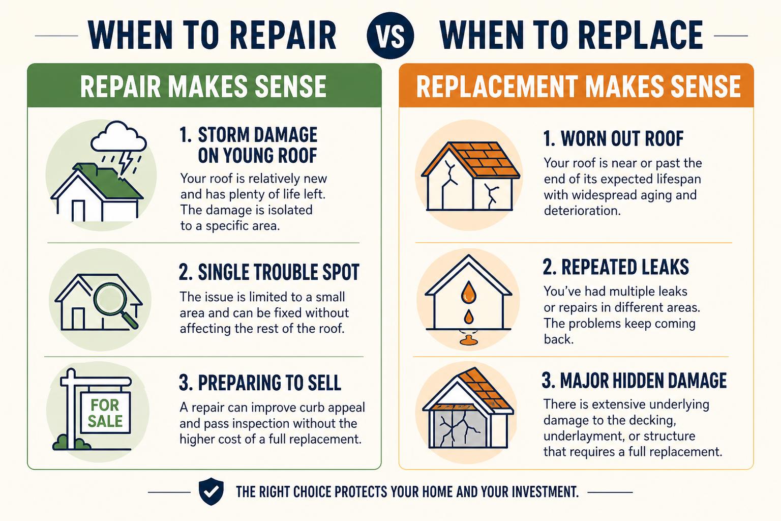When to repair or replace a roof